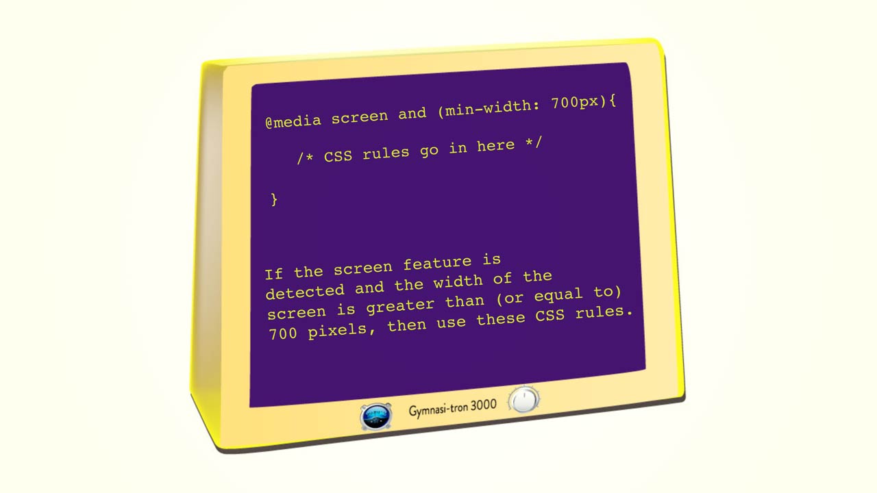 Writing CSS Media Queries For Responsive Design course illustration.